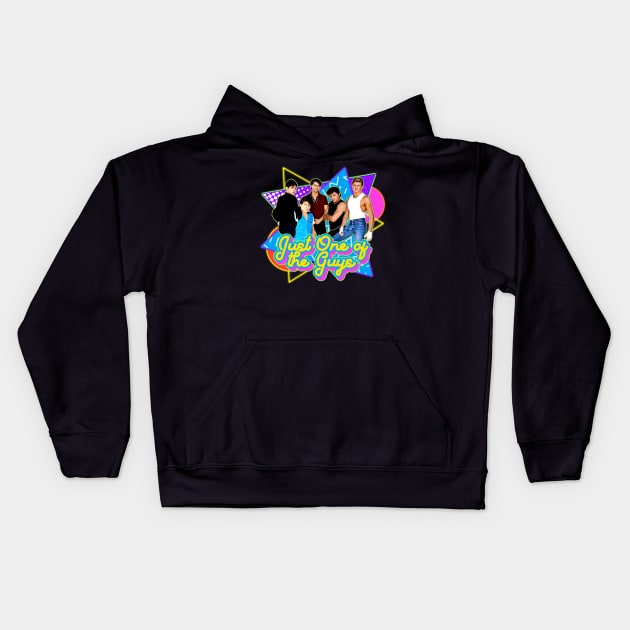 Just One of the Guys Retro 80s Movies Kids Hoodie by darklordpug